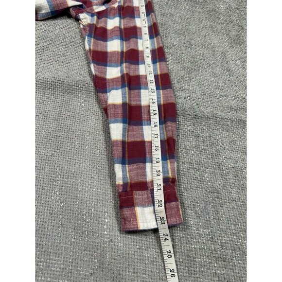 American Eagle Flannel Mens Medium Plaid Detachable Hood Grunge - Picture 7 of 9